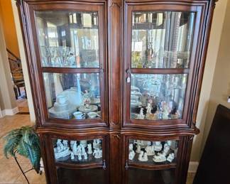Stunning china hutch with lights