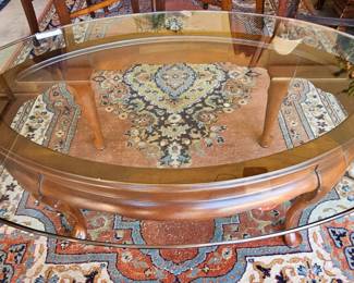 Glass top coffee table