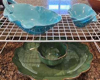 Assortment of fun serving pieces