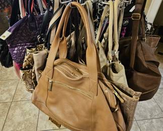 Purses, backpacks of all sizes and styles