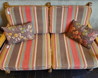 Loveseat with custom upholstery 