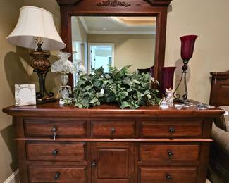 Dresser and mirror