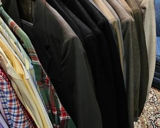 Men's sport coats, golf and oxford shirts