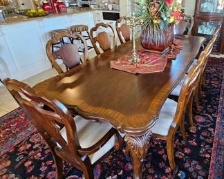 Dining table and 8 chairs