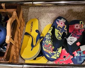 Kid's shoes and beach sandals