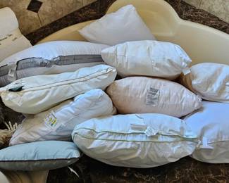 Large selection of pillows