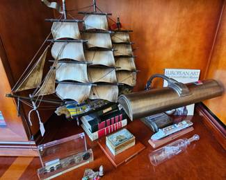 Ship model and desk accessories