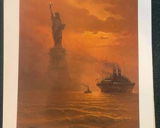 'The Lamp Beside the Golden Door' by G Harvey Limited Edition