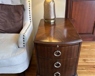 Pair of end tables with pullout tray