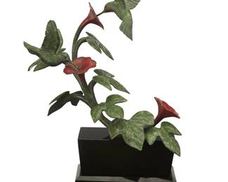 
79
Gerald Balciar
b. 1942
"Morning Glory," 1998
Cold-painted bronze on composite base
Edition: 34/45
Signed, dated, and numbered in the casting: © G Balciar
Bronze: 11.25" H x 11" W x 6.25" D; Overall: 14.75" H
Estimate: $1,200 - $1,800