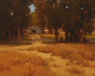 113
Brian Blood
b. 1962
Rural barn
Oil on canvas
Initialed lower left: B.B.
20" H x 24" W
Estimate: $1,500 - $2,000
