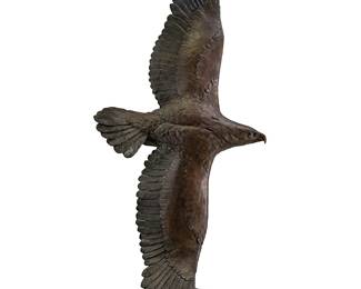 47
Dan Ostermiller
b. 1956
"Winged Rapture," 1991
Patinated bronze on stone plinth
Edition: 4/12
Signed, dated, and numbered in the casting: © Dan Ostermiller / [cipher]
107" H x 45.5" W x 30" D
Estimate: $20,000 - $30,000