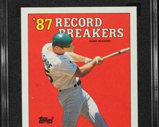 1988 Topps Mark McGwire RECORD BREAKERS 3 SGC 8 NMMT frt