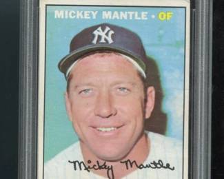 1967 Topps 150 Mickey Mantle New York Yankees PSA AUTH Graded Baseball Card
