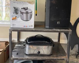 ELECTRO-VOICE LOUDSPEAKER, HANDMADE METAL INDUSTRIAL ROLLING CART, 14 QUART ELECTRIC PRESSURE COOKER