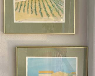 FRAMED LITHOGRAPHS-VINEYARDS BY ROGER MUHL