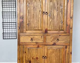 RUSTIC WOOD ARMOIRE