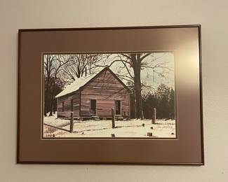 FRAMED SIGNED PRINT BY CLEM JAERLING