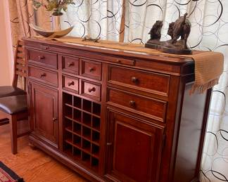 CREDENZA WITH WINE STORAGE FROM STAR FURNITURE