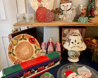 CHRISTMAS DECOR, LENOX LAMP