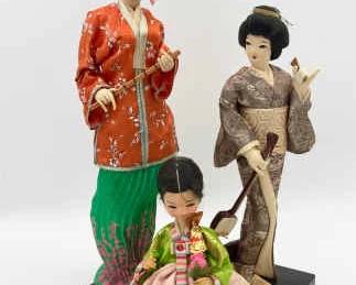 (3) Vintage Asian Dolls
