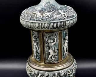 Reuge Swiss Cherub Cigarette Carousel Music Box
