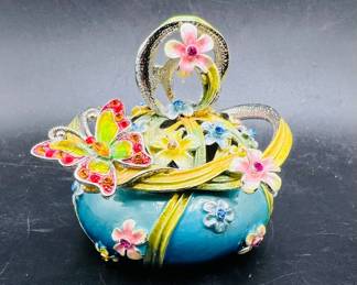 Colorful Enamel Jewelry Box
