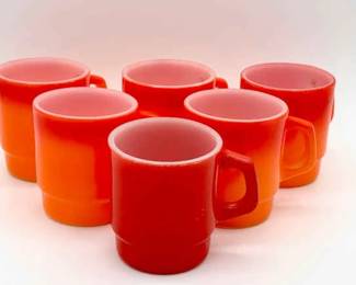 (6) Fire King Mugs
