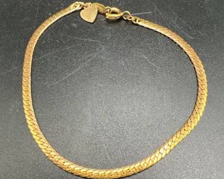 Sweet Little 18KTGT 7.25” Herringbone Bracelet
