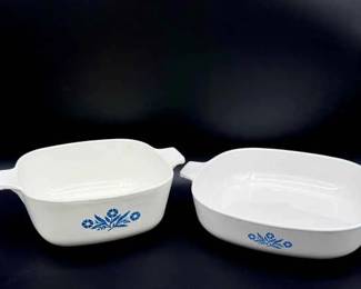 (2) Corningware Cornflower Blue Dishes
