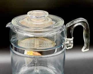 Vtg PYREX Flameware Glass Percolator 9 Cup Coffee Pot 7759-B
