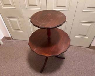 Two Tiered Pie Crust Table
