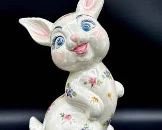 16” Tall Vintage Ceramic Easter Bunny
