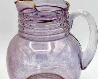 Vintage Purple Glass Pitcher
