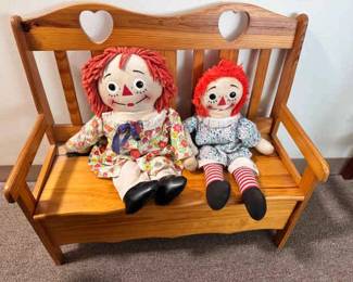 (2) Smaller Raggedy Ann Dolls

