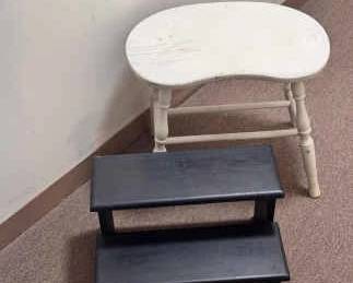 Step Stool And White Frankson Stool
