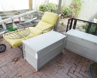 Chaise Lounge $90, Deck Boxes $30 each