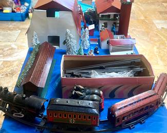 Antique Wind Up Train & Farm