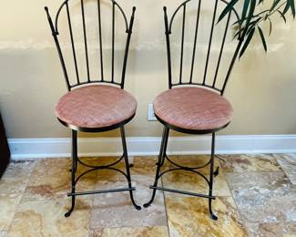 CHARLESTON FORGE Iron Counter Bar Chairs 
