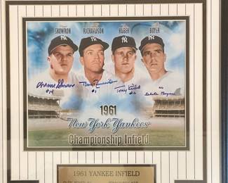 1961 Yankee Infield signed