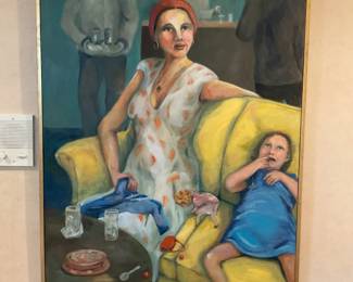 Edith Caywood "Mom in Red Turbin", 47 5/8 x 39 1/4