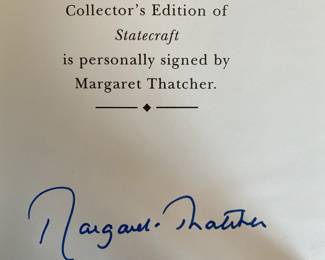 Signed by Margaret Thatcher with certificate of authenticity