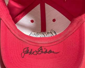 Jake Gibbs signed ball cap