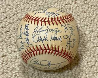 Old timers game 1980s signed baseball