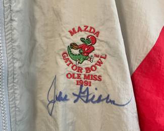 1991 Gator Bowl Jake Gibbs signed jacket