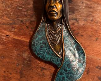 Bronze Native American decor