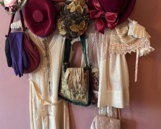Vintage hats and clothing
