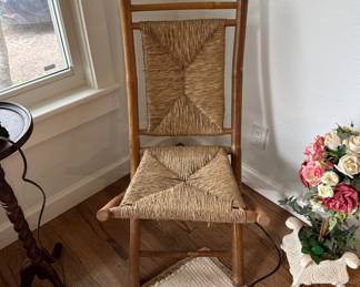 Pair of folding Wicker Chairs.