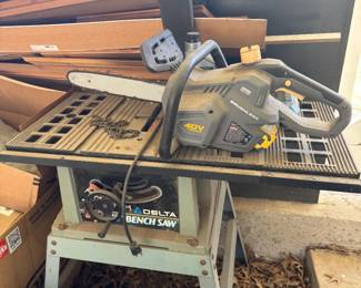 Table Saw and Chain Saw
