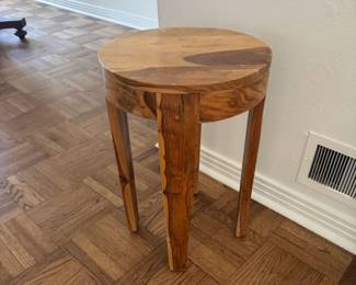 Solid Wood Small Round Side Table